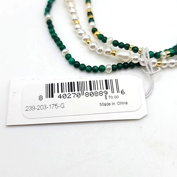 Gorjana Phoebe Pearl & Malachite Bracelet Set - Picture 6 of 6